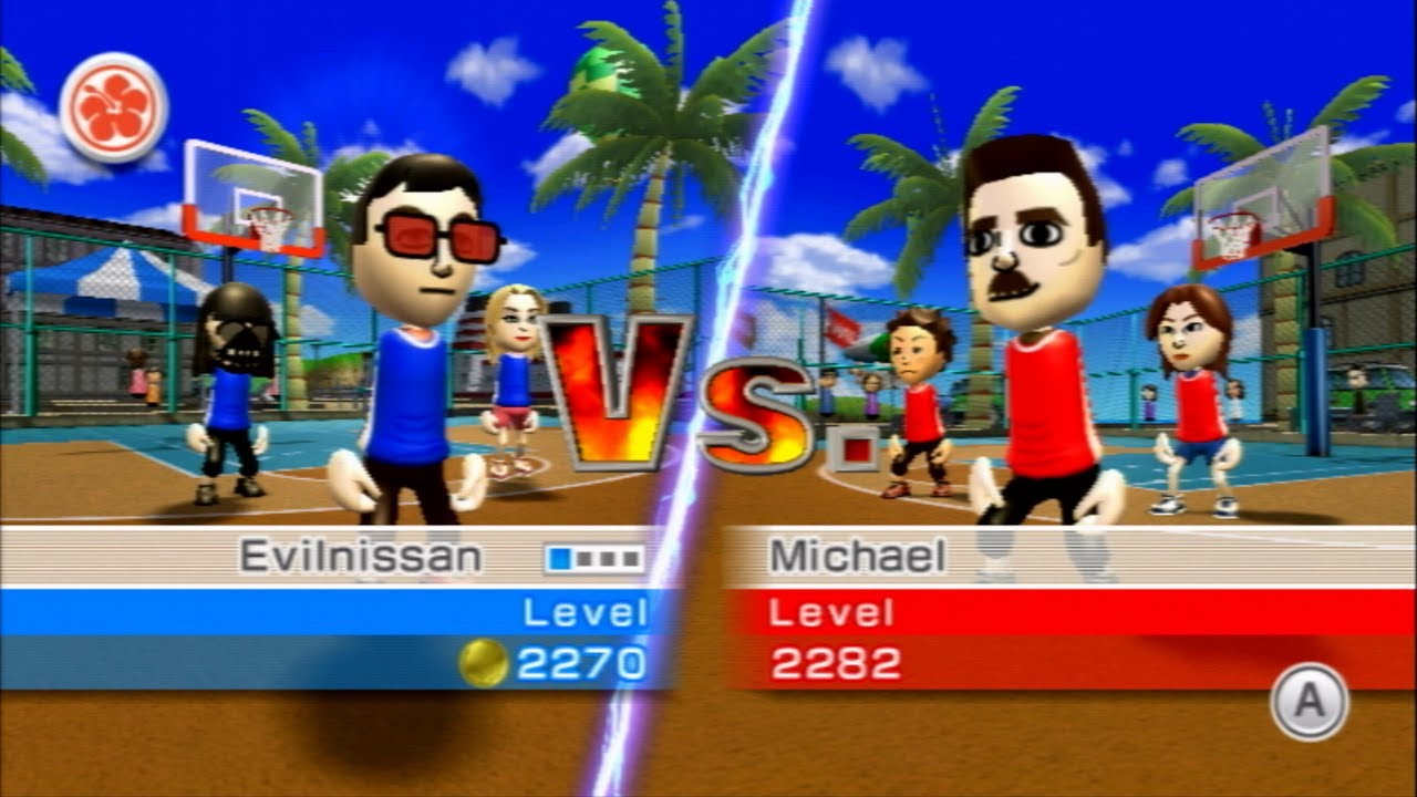 Wii Sports Resort - Basketball - Vs. Michael (Level 2270)