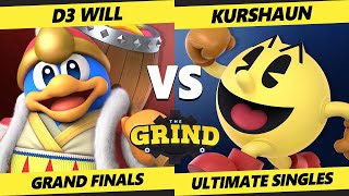 The Grind 238 GRAND FINALS  D3_Will (Dedede) Vs. Kurshaun [L] (PacMan, ROB) Smash Ultimate  SSBU