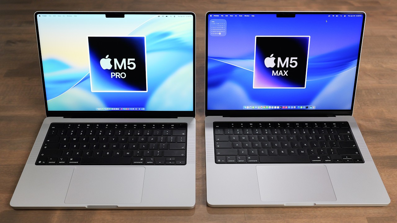 Apple M5 Max MacBook Pro vs M5 Pro MacBook Pro: Real World Tests ...