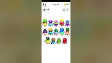 Color Hoop Stack Puzzle Level 107 Walkthrough Solution iOS/Android