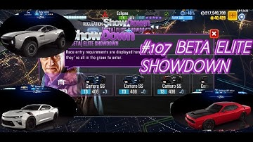 CSR 2- Season 107 Upcoming Beta Elite Showdown- Cars Which Can Be Used.