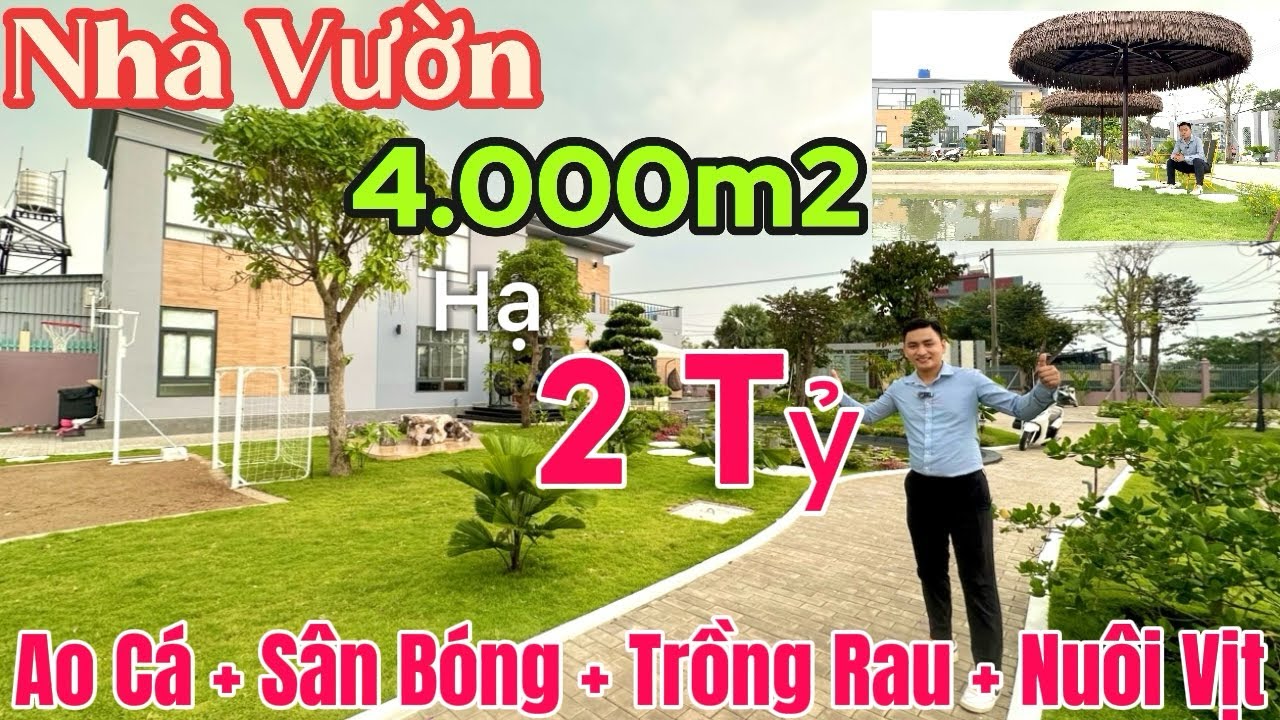NHÀ VƯỜN BÌNH CHÁNH- GIÁ RẺ 👉 4.000m2 Mặt Tiền Đường 🥰Hạ 2 Tỷ Siêu Phẩm Ngàn Năm Có 1 ✅