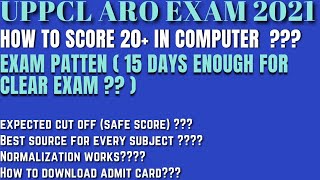 HOW TO SCORE 160+ IN UPPCL ARO EXAM || UPPCL ARO 2021 EXAM || BEST BOOK FOR CLEAR COMPUTER PART 35++