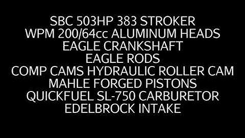 SBC 503HP 383 STROKER ENGINE DYNO RUN FOR JOHN LONGLAND BY WHITE PERFORMANCE AND MACHINE