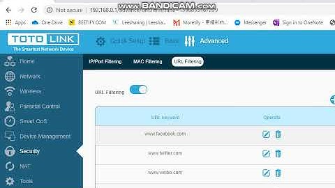 Totolink LR1200 parental control block website