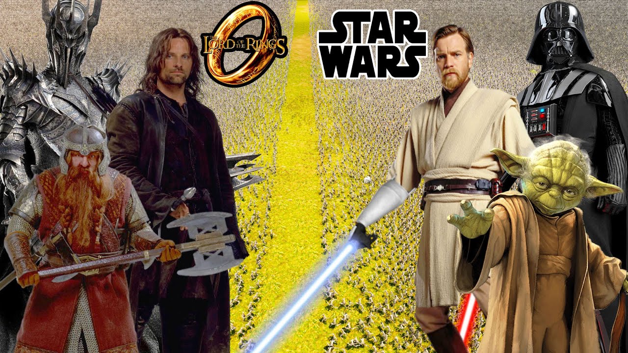 Every STAR WARS Hero VS Every LORD OF THE RINGS