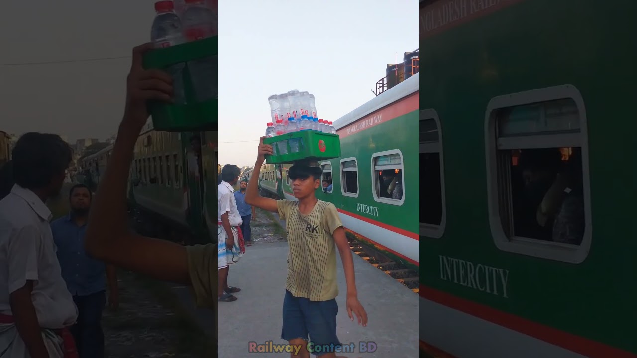 The boy got off the train at a risk. 