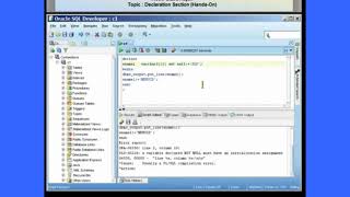 PLSQL03 PL3 Declaration Section Hands On