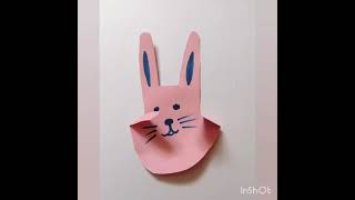 How to make little bunny using hand out lineازاي تعمل شكل أرنب باستخدام بصمة الايد