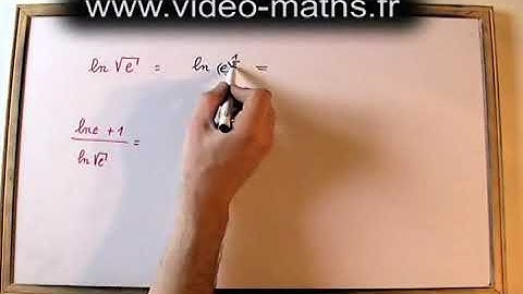 Maths terminale  : Calculs avec logarithme népérien