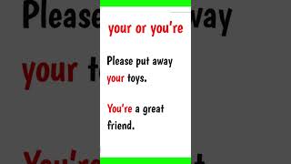 Your or You're? | Common Homophones #shorts #english #homophones #learnenglish