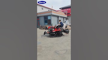 Durable Crawler Tractor Self-Propelled Rotary Tiller with Remote Control #rotarytiller #tractor