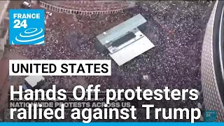 Tens of thousands of 'Hands Off' protesters rallied across the US to oppose Trump’s policies