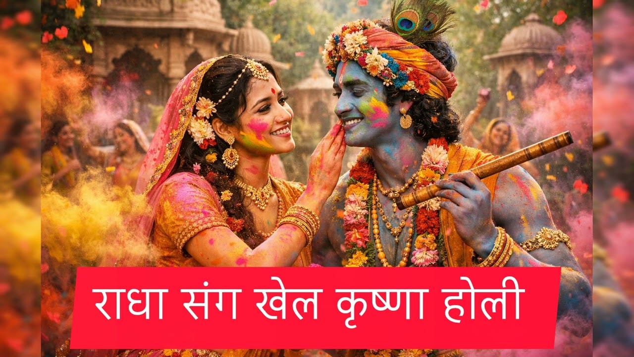 राधा संग खेल कृष्णा होली रे 🌸 | 1978 Classic Holi Song | Vintage  | Radha Krishna 