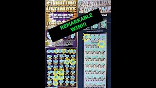REMARKABLE WIN!! TWO $$ +💰MULTI-MATCH🥇🥇🥇$20 MILLION SUPREME & ULTIMATE - Texas Lottery Scratch Offs