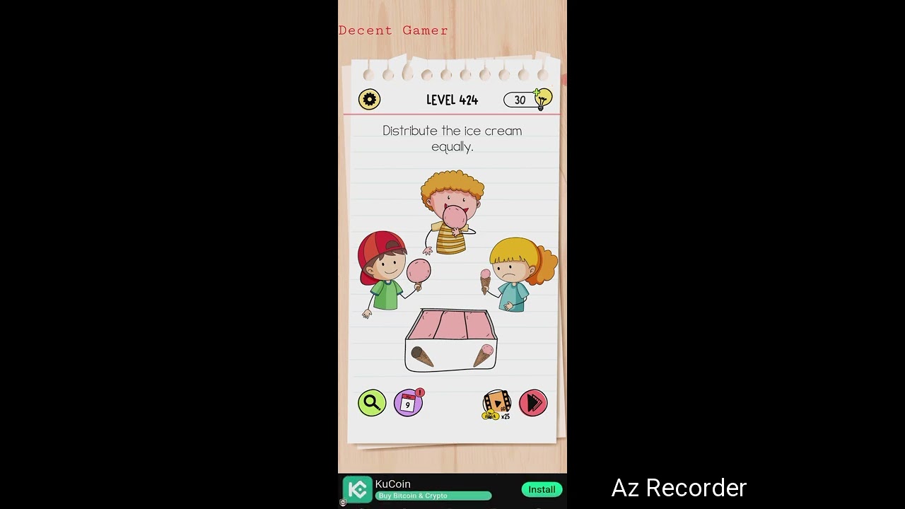 Brain test all-Star IQ boost level 424 walkthrough solution