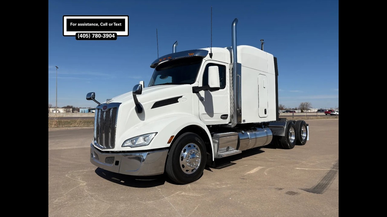2x 2022 Peterbilt 579 Midroof with Dual Stacks and Virgin Rubber for Sale