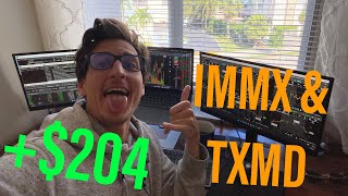 Trading Recap: $IMMX $TXMD screenshot 2