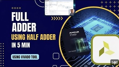 Full Adder using Half Adder in 5 min | Vivado Tool  | Verilog Code | Full Adder 