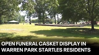 Open casket spotted at Warren park was part of funeral procession - police say