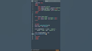 Real date & time | HTML, CSS & JS