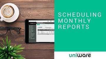 Uniware Cloud - Scheduling a Monthly Report