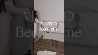 Have a good night on VECELO Upholstered Platform bedframe with Adjustable Headboard #bed #bedroom