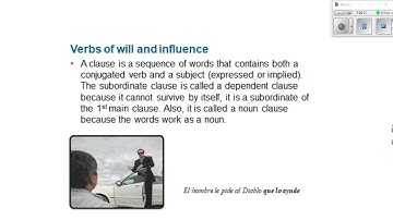 Video subjunctive with verbs of will and influence