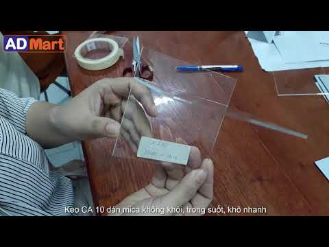 Video Keo dán mica trong suốt không khói khô nhanh | Keo CA... - youtube