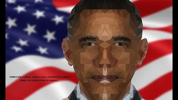 Barack Obama Low-Poly Speed Art - Photoshop CC