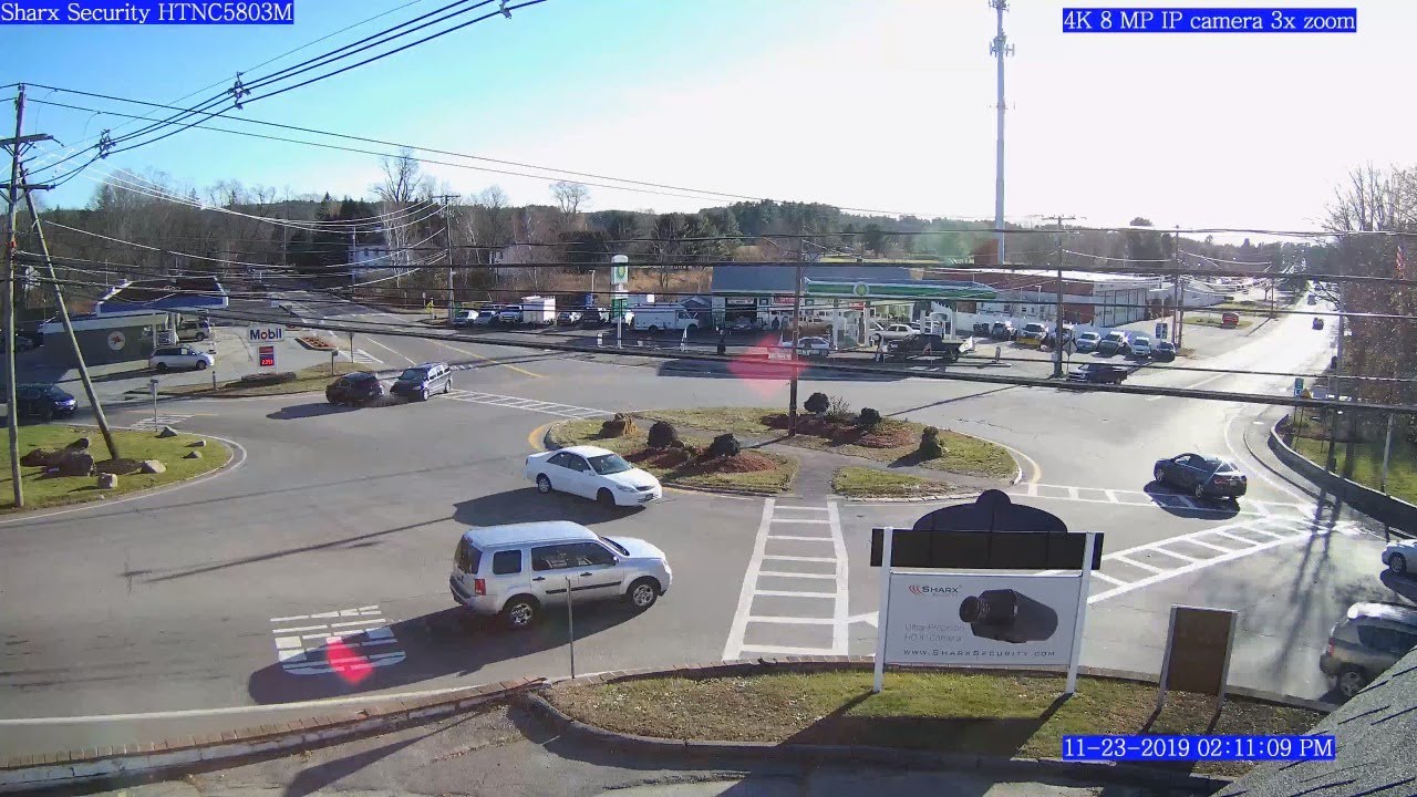 Sharx Security Demo Live Cam: rotary traffic circle Derry NH USA