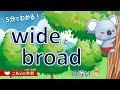 wideとbroadの違い【広い】【英語のニュアンス図鑑４－１２】