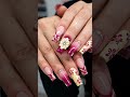 Elegant burgundy blossom nails #customnails #nails #luxurynails #nailart #nailtech #pressonnails
