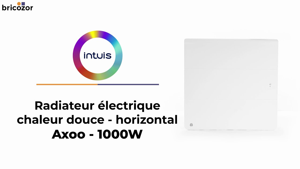 Intuls Radiator PRÉSENTATION : Axoo INTUIS - Radiateur électrique horizontal 1000W à ...