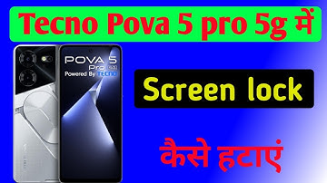 Tecno pova 5 pro 5g mobile me screen lock kaise hataye//how to set remove screen lock in setting