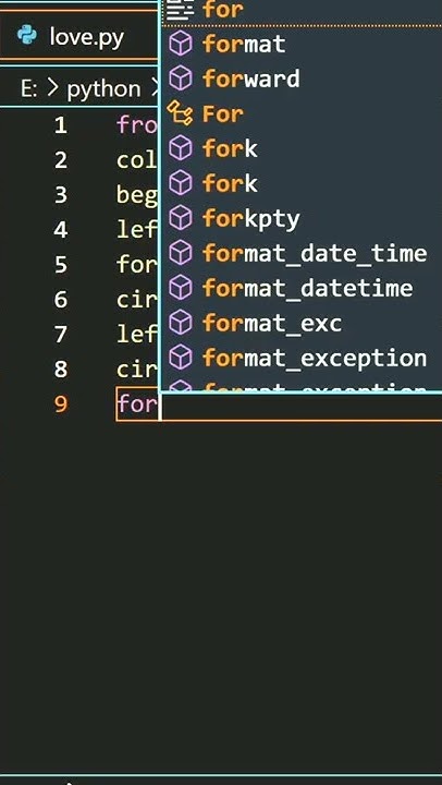 Make A heart in python code || #coding #shorts #python #turtle # ...