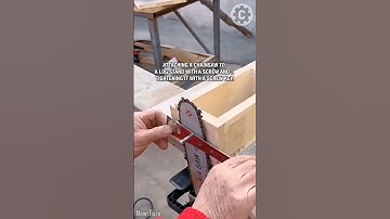 An unusual way to use a chainsaw to work with wood