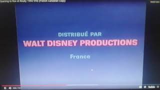 Distribue Par Walt Disney Productions France 1981
