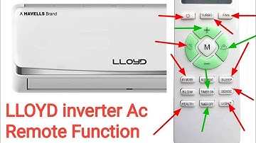 Lloyd inverter split ac Remote function | How To Use Inverter Ac Remote