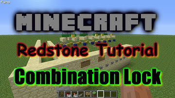 Simple Button Combination Lock Door (redstone tutorial)