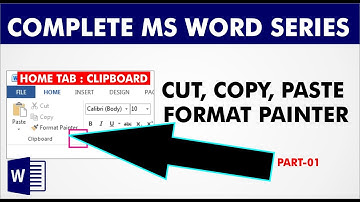 How to Use - MS Word Clipboard | Format Painter | Cut copy paste | (Part-1) |
