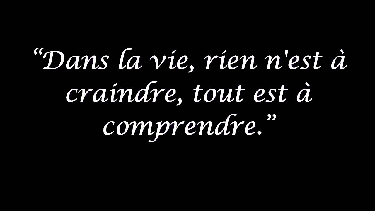 Les Citations De Marie Curie Youtube
