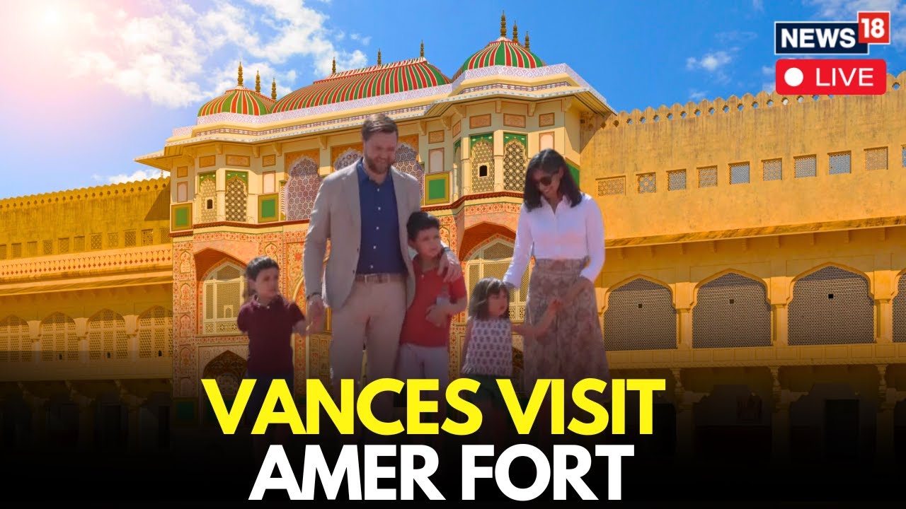 JD Vance-Usha Vance With Children Enjoy Indian Folk Dance & Traditions At Amer Fort, Jaipur | N18G