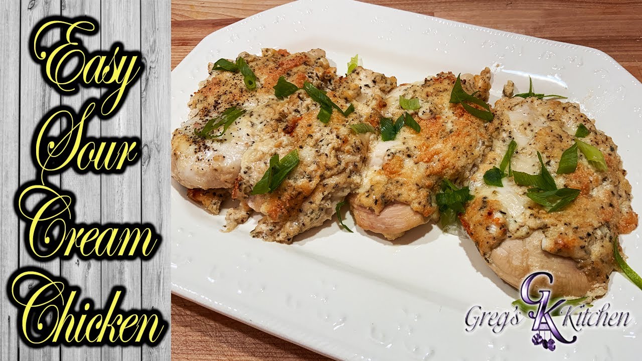 Greg's Kitchen - Easy Smothered Sour Cream Chicken - YouTube