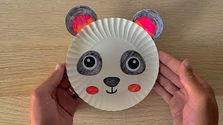 Panda Paper Craft | Paper Plate Craft Ideas | Homeschooling Activities For Kids