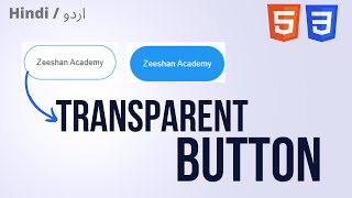 Create Round Transparent Button using HTML CSS (Hindi) | css rounded buttons | HTML CSS Tutorial