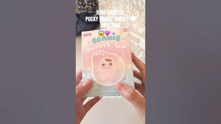 PUCKY BEANiE BUBBLE UP!💗🫧🐳✨BLOWiNG GUM? #cute #popmart #unboxing #pucky #blindbox #asmr #trending