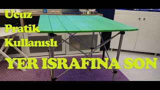 Pratik Masa Kurulumu, Ucuz, Kullanışlı, Pratik ve Yer Kaplamayan Bir Masa, Kuruluma  Dikkat edin.