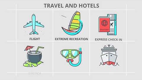 Travel And Hotels - 30 Animated Icons | After Effects Elements - Envato elements