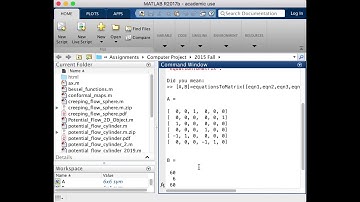 Solving Sets of Linear Equations - MATLAB